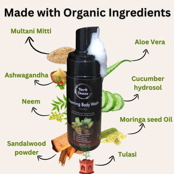 Herb Dense Foaming Body Wash for men - Image 3