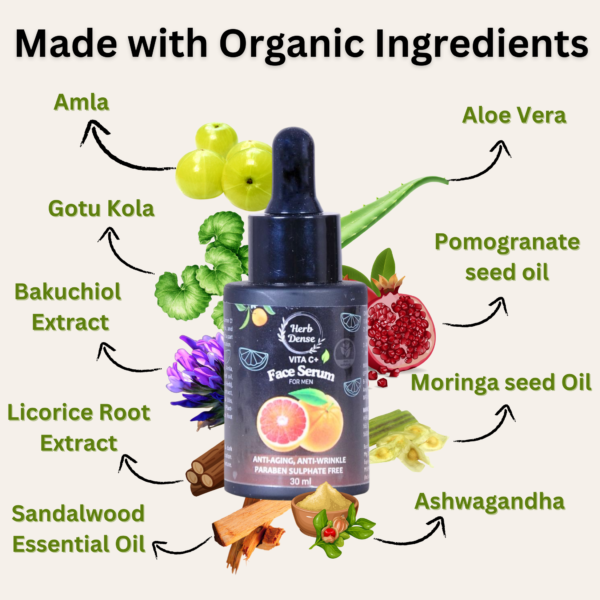 Herb Dense Vita C+ Face Serum for men - Image 3