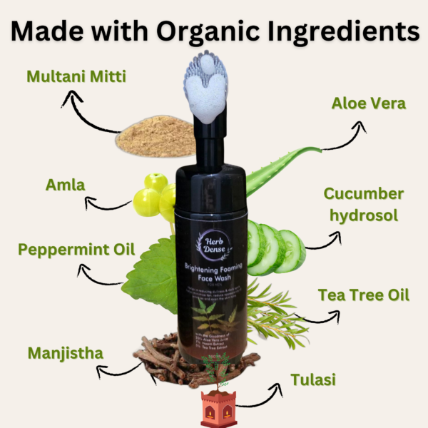 Herb Dense Brightening Foaming Face Wash for men - Image 4
