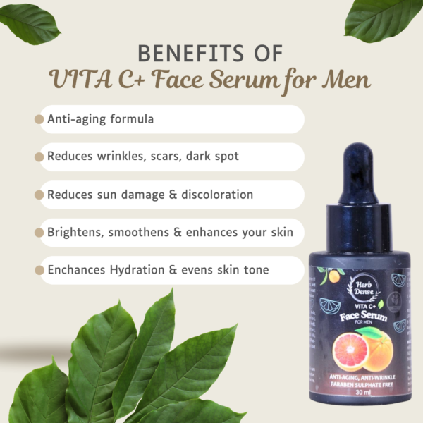 Herb Dense Vita C+ Face Serum for men - Image 4